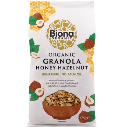 Granola cu miere si alune de padure bio 375g Biona