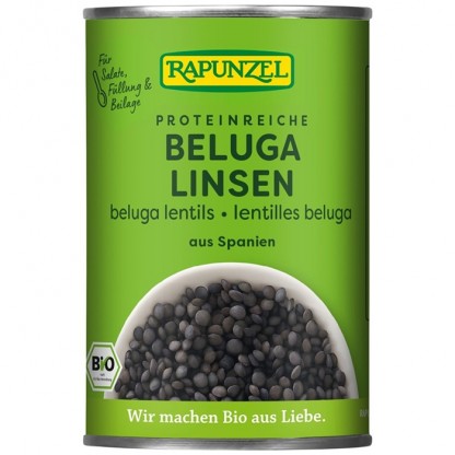 Linte beluga neagra in conserva bio 400g Rapunzel