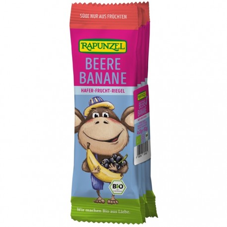 Baton bio cu ovaz, fructe de padure si banane pt copii +3 ani, 4x23g Rapunzel