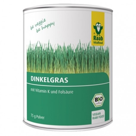 Iarba de grau spelta bio, pudra 75g Raab Vitalfood