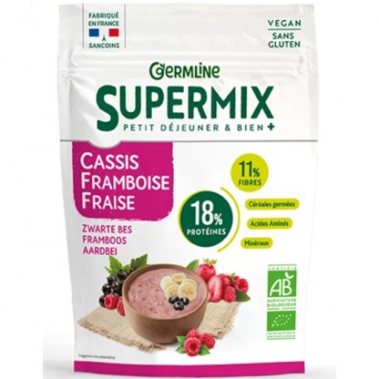 Supermix instant pentru micul dejun cu zmeura, in si chia bio 350g Germline