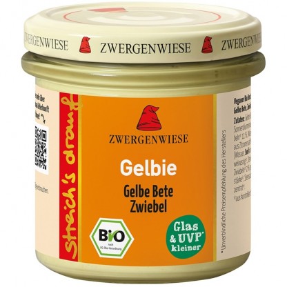 Crema tartinabila cu sfecla galbena si ceapa bio, fara gluten 135g Zwergenwiese