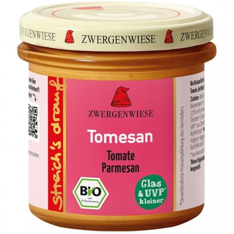 Crema tartinabila Tomesan cu tomate si parmezan bio, fara gluten 135g Zwergenwiese