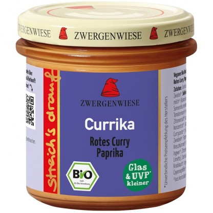 Pasta tartinabila cu ardei si curry bio, fara gluten 135g Zwergenwiese