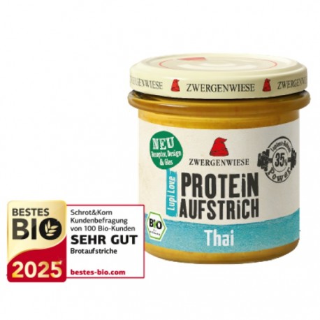 Crema tartinabila proteica Thai cu lupin bio, fara gluten 135g Zwergenwiese