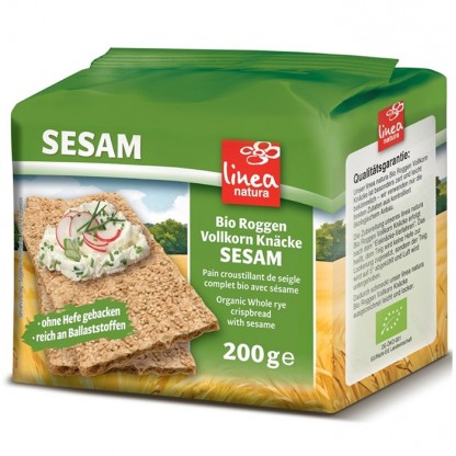 Paine crocanta din secara integrala si susan bio 200g Linea Natura