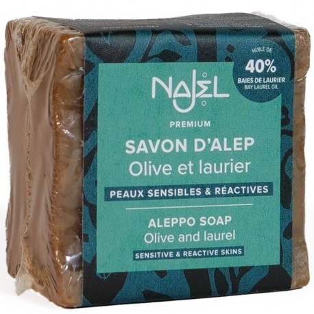 Sapun de Alep cu 40% ulei de dafin, natural 185g Najel
