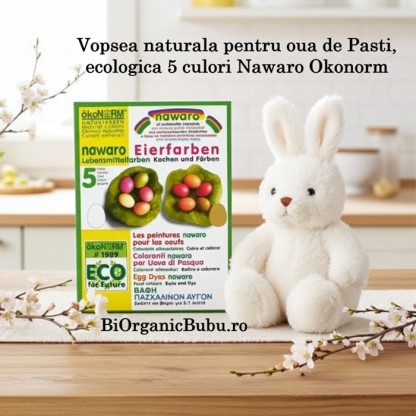 Vopsea naturala pentru oua de Pasti, ecologica 5 culori Nawaro Okonorm