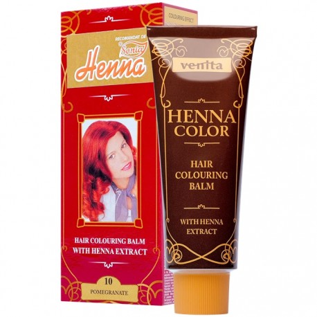 Balsam colorant Henna Sonia Nr 10 Rosu Rodie 75g Kian Cosmetics