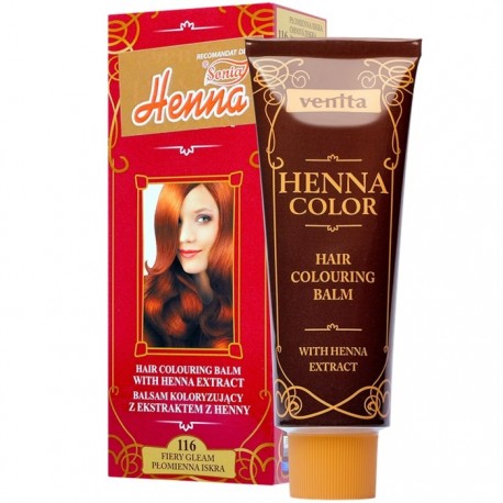 Balsam colorant Henna Sonia Nr 116 Rosu intens 75g Kian Cosmetics
