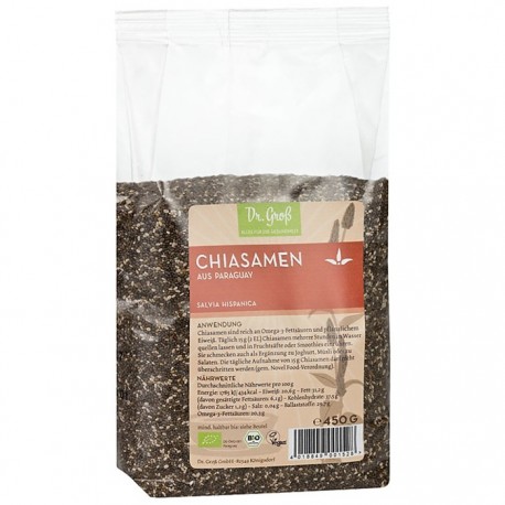 Seminte de chia bio 450g Dr Grob