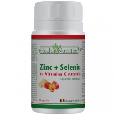 Zinc, seleniu si vitamina C naturala, imunitate puternica 90 capsule Health Nutrition