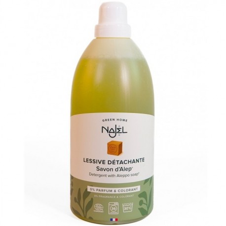Detergent ecologic pentru rufe cu sapun de Alep, fara parfum 2L Najel