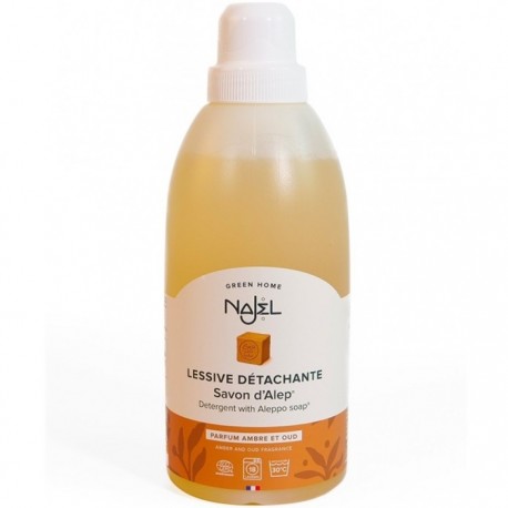 Detergent lichid pentru rufe cu sapun de Alep, aroma ambra si oud 2L Najel
