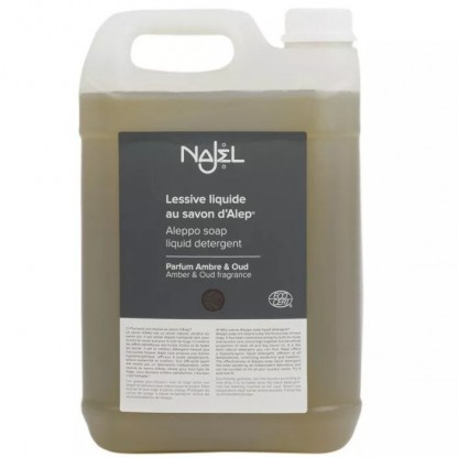 Detergent lichid pentru rufe cu sapun de Alep, aroma ambra si oud 5L Najel