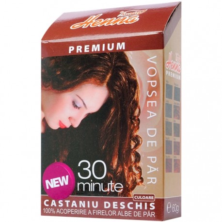 Vopsea de par cu henna Castaniu deschis 60g Henna Sonia
