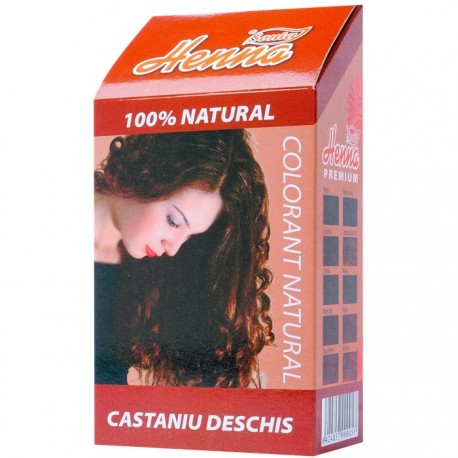 Vopsea de par cu henna Castaniu deschis 100g Henna Sonia