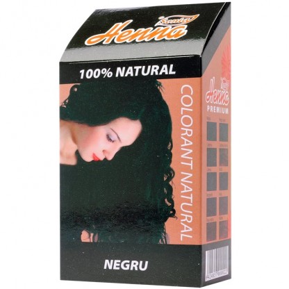 Vopsea de par cu henna Negru 100g Henna Sonia