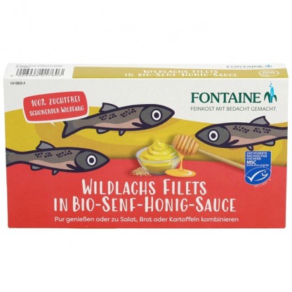 File de somon salbatic in sos de mustar si miere bio 200g Fontaine