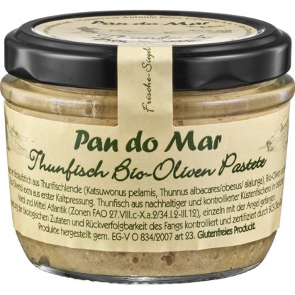 Pasta de ton cu masline bio, fara gluten 125g Pan do Mar