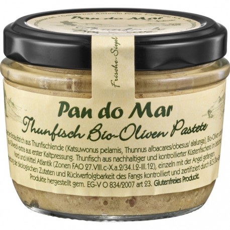 Pasta de ton cu masline bio, fara gluten 125g Pan do Mar
