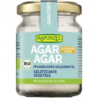Agar agar bio, gelifiant natural din alge 60g Rapunzel