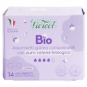 Absorbante de zi din bumbac compostabil ecologic 4 picaturi 14buc Vivicot