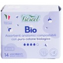 Absorbante de zi fara aripioare din bumbac compostabil 4 picaturi 14buc Vivicot
