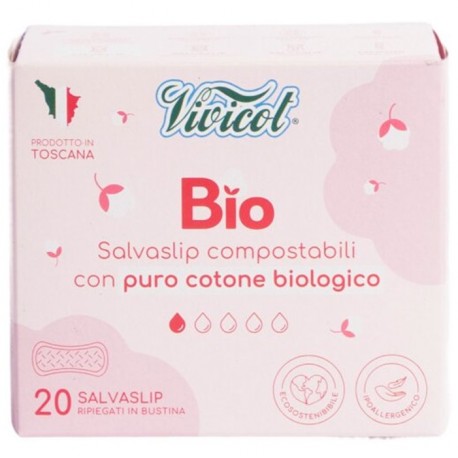 Protej slip din bumbac compostabil ecologic 1 picatura 20buc Vivicot