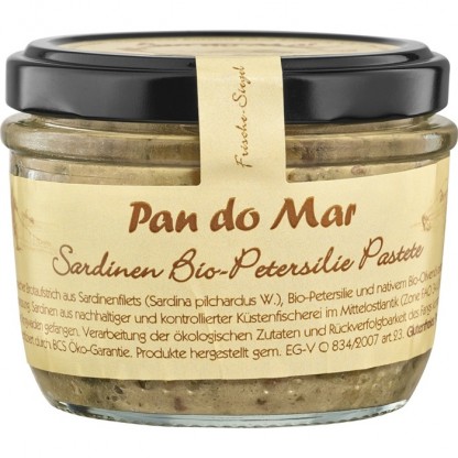 Pasta de sardine cu patrunjel, fara gluten 125g Pan do Mar