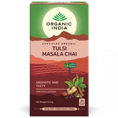Ceai Tulsi Masala Chai, ceai bio relaxant 25 plicuri Organic India