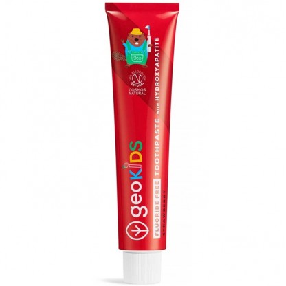 Pasta de dinti pentru copii cu capsune, fara fluor 75ml Georganics