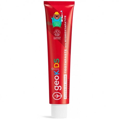 Pasta de dinti pentru copii cu capsune, fara fluor 75ml Georganics