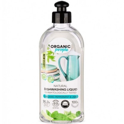 Detergent vase cu menta si lamaie verde 350ml Organic People