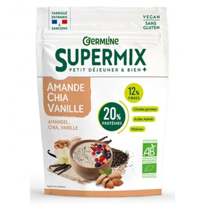 Supermix pentru micul dejun cu migdale, chia si vanilie bio 350g Germline