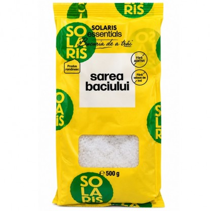 Sarea baciului, fara iod (Salina Ocna Dej Romania) 500g Solaris Plant